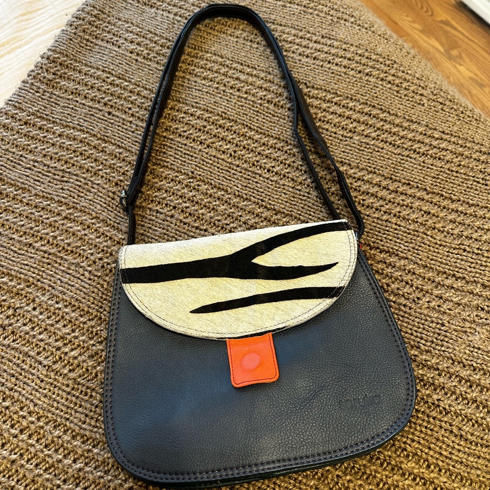 Soruka Recycled Leather Crossbody Bag (reversible)